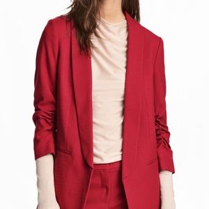 H&M red shawl collar blazer/jacket sz 10